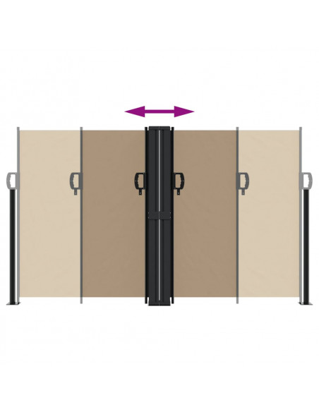 Tenda Laterale Retrattile Tortora 140x1200 cm