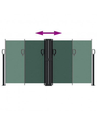 Tenda da Sole Laterale Retrattile Verde Scuro 120x1200 cm