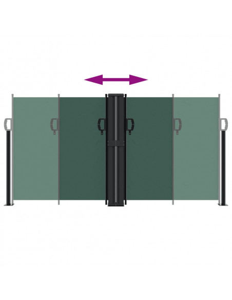 Tenda da Sole Laterale Retrattile Verde Scuro 120x1200 cm