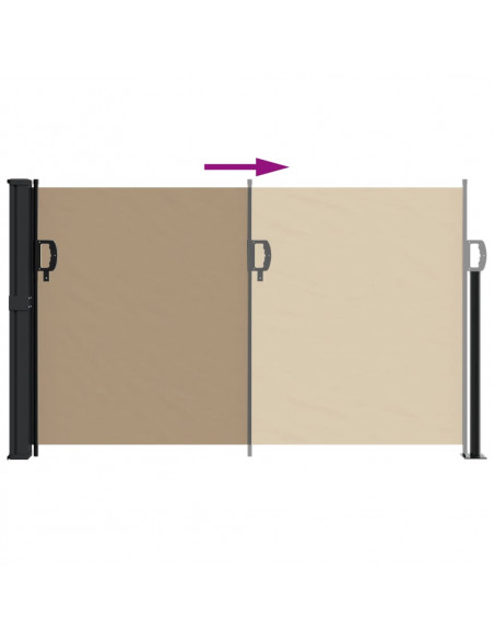 Tenda da Sole Laterale Retrattile Tortora 120x500 cm