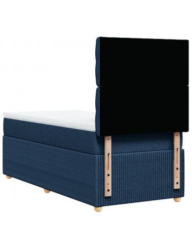 Giroletto a Molle con Materasso Blu 80x200 cm inTessuto