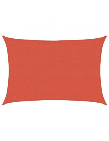 Vela Parasole 160 g/m² Rettangolare Terracotta 3,5x5 m HDPE