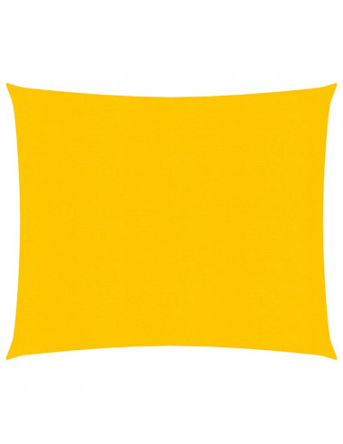 Vela Parasole 160 g/m² Quadrata Giallo 4x4 m in HDPE