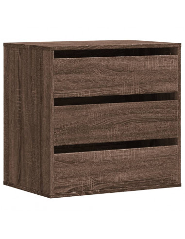 Cassettiera Angolo Rovere Marrone 60x41x58cm Legno Multistrato