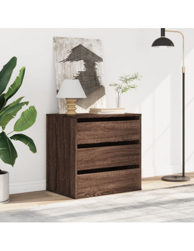 Cassettiera Angolo Rovere Marrone 60x41x58cm Legno Multistrato