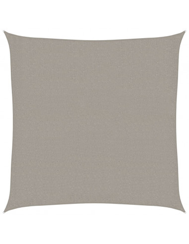 Vela Parasole 160 g/m² Quadrata Grigio Chiaro 2,5x2,5 m in HDPE