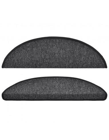 Tappetini per Scale 10 pz 56x17x3 cm Antracite