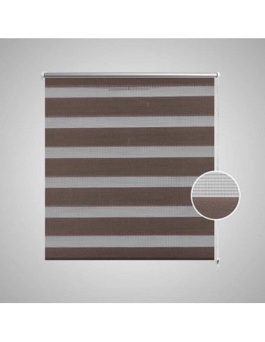 Tenda a rullo oscurante zebra 80x175cm caffé