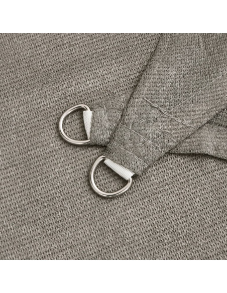 Vela Parasole 160 g/m² Rettangolare Grigio Chiaro 2x5 m in HDPE