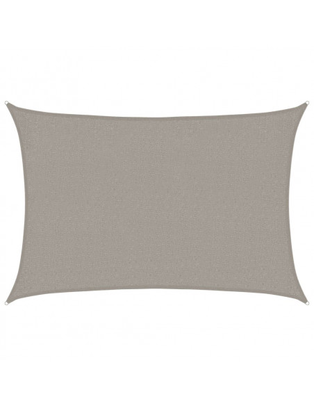 Vela Parasole 160 g/m² Rettangolare Grigio Chiaro 2x2,5 m HDPE