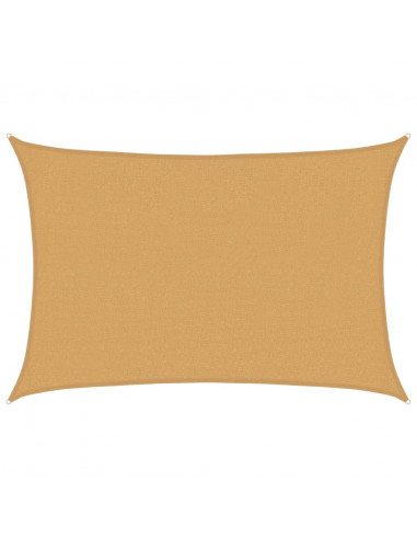 Vela Parasole 160 g/m² Rettangolare Sabbia 2,5x3,5 m in HDPE