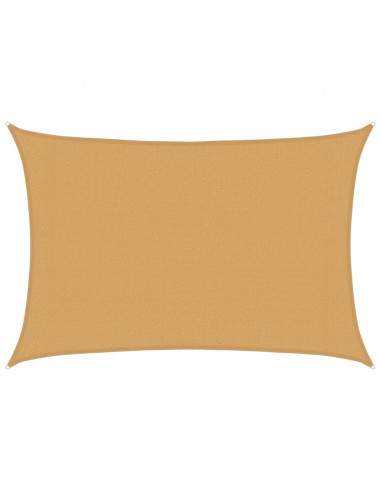 Vela Parasole 160 g/m² Rettangolare Sabbia 3x4,5 m in HDPE