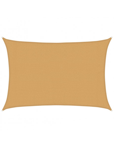 Vela Parasole 160 g/m² Rettangolare Sabbia 3x4,5 m in HDPE