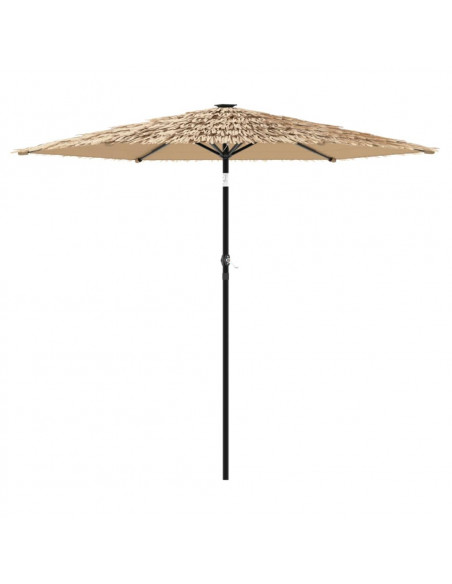 Ombrellone Giardino con Palo in Acciaio Marrone 268x268x226 cm