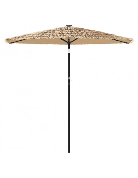 Ombrellone Giardino con Palo in Acciaio Marrone 268x268x226 cm