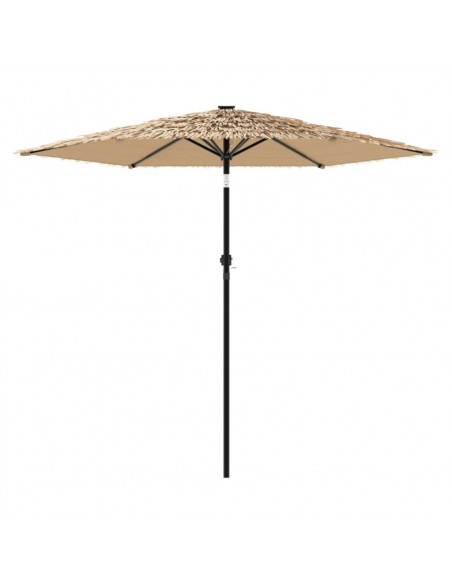Ombrellone Giardino con Palo in Acciaio Marrone 268x268x226 cm