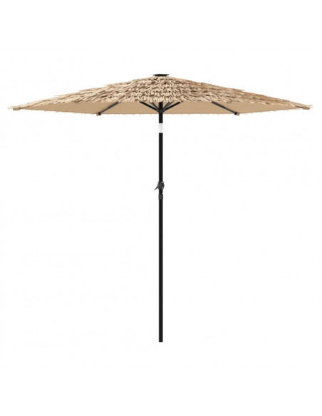 Ombrellone Giardino con Palo in Acciaio Marrone 268x268x226 cm