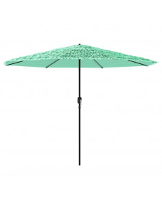 Ombrellone Giardino con Palo in Acciaio Verde 388x388x248 cm 2