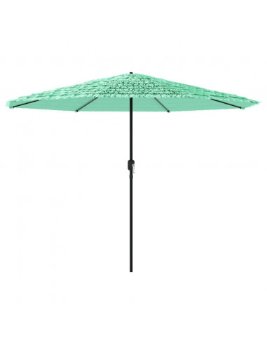 Ombrellone Giardino con Palo in Acciaio Verde 388x388x248 cm