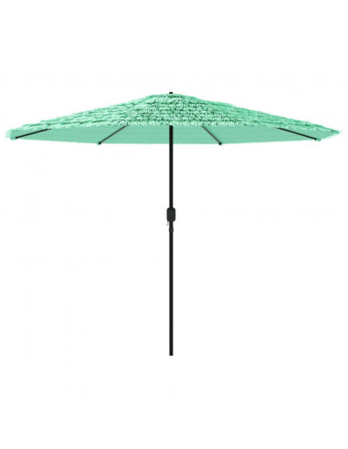 Ombrellone Giardino con Palo in Acciaio Verde 388x388x248 cm