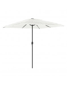 Ombrellone Giardino con Palo in Acciaio Bianco 248x248x248 cm 2