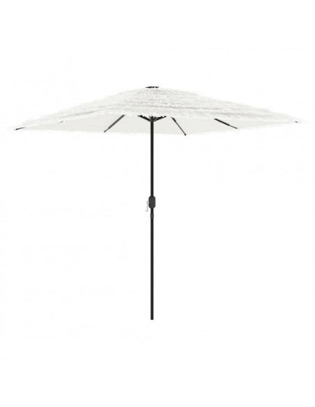 Ombrellone Giardino con Palo in Acciaio Bianco 248x248x248 cm