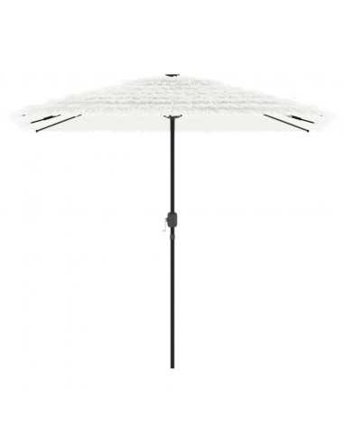 Ombrellone Giardino con Palo in Acciaio Bianco 248x248x248 cm