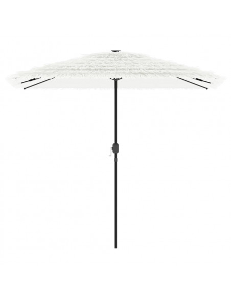 Ombrellone Giardino con Palo in Acciaio Bianco 248x248x248 cm