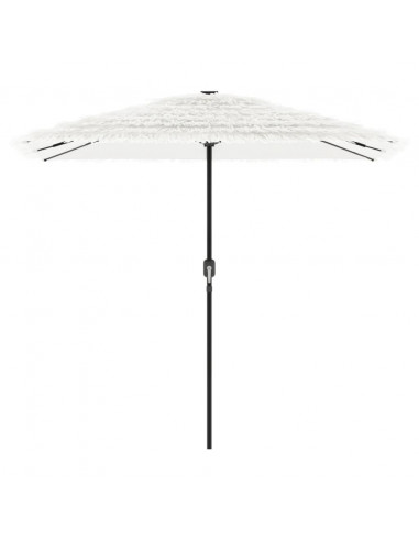 Ombrellone Giardino con Palo in Acciaio Bianco 248x248x248 cm