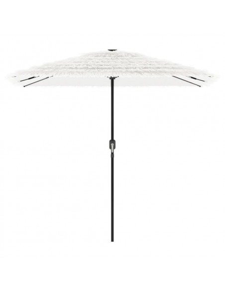 Ombrellone Giardino con Palo in Acciaio Bianco 248x248x248 cm