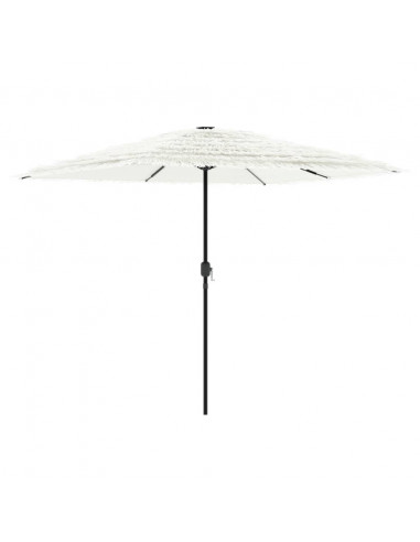 Ombrellone Giardino con Palo in Acciaio Bianco 248x248x248 cm