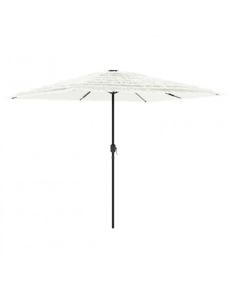 Ombrellone Giardino con Palo in Acciaio Bianco 248x248x248 cm