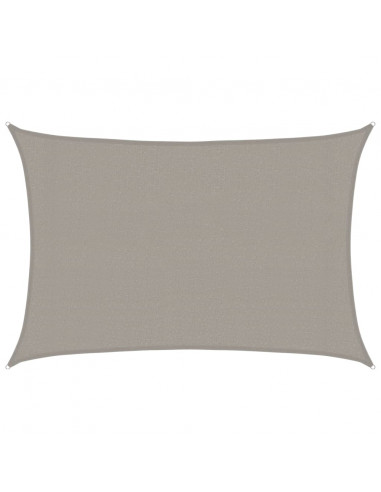 Vela Parasole 160 g/m² Rettangolare Grigio Chiaro 3x5 m in HDPE