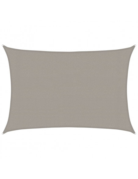 Vela Parasole 160 g/m² Rettangolare Grigio Chiaro 3x5 m in HDPE