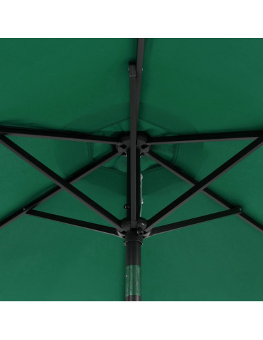 Ombrellone Giardino con Palo in Acciaio Verde 225x225x212 cm
