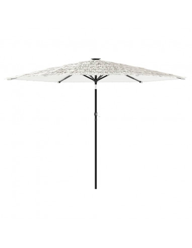 Ombrellone Giardino con Palo in Acciaio Bianco 288x288x225 cm