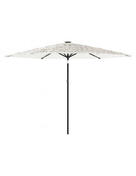 Ombrellone Giardino con Palo in Acciaio Bianco 288x288x225 cm