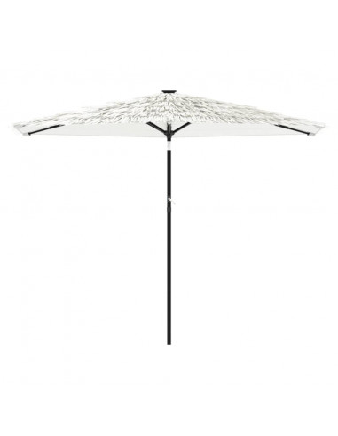 Ombrellone Giardino con Palo in Acciaio Bianco 288x288x225 cm