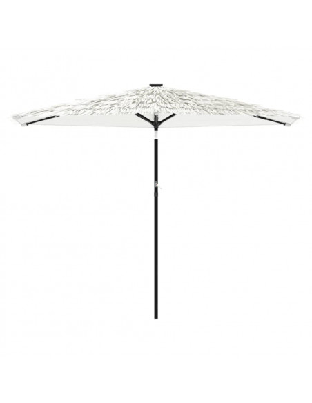 Ombrellone Giardino con Palo in Acciaio Bianco 288x288x225 cm
