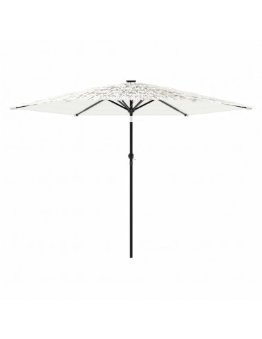 Ombrellone Giardino con Palo in Acciaio Bianco 288x288x225 cm