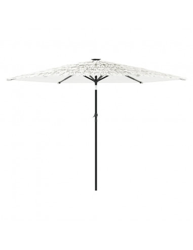 Ombrellone Giardino con Palo in Acciaio Bianco 288x288x225 cm