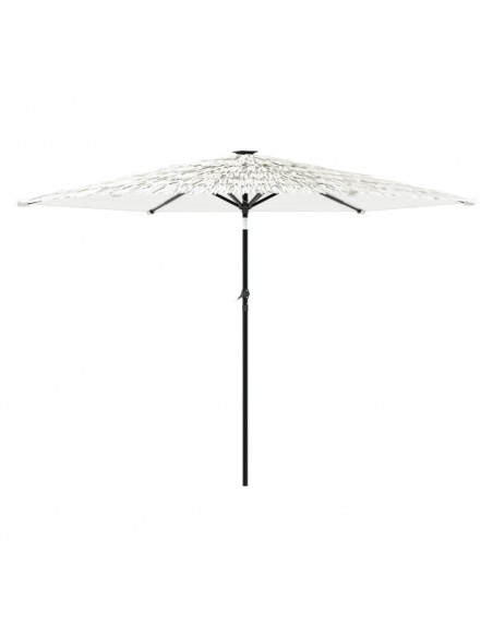 Ombrellone Giardino con Palo in Acciaio Bianco 288x288x225 cm