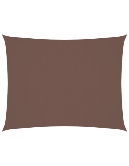 Parasole a Vela Oxford Rettangolare 2,5x4 m Marrone
