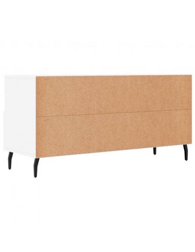 Mobile Porta TV Bianco 102x36x50 cm in Legno Multistrato