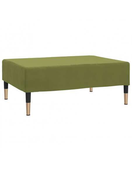 Poggiapiedi Verde Chiaro 78x56x32 cm in Velluto