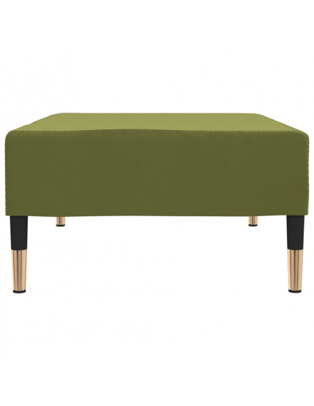 Poggiapiedi Verde Chiaro 78x56x32 cm in Velluto