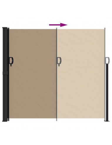 Tenda da Sole Laterale Retrattile Tortora 180x300 cm