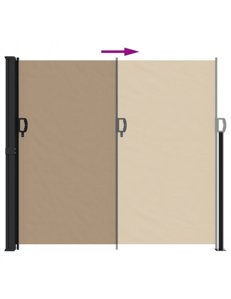 Tenda da Sole Laterale Retrattile Tortora 180x300 cm