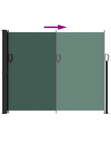 Tenda Laterale Retrattile Verde Scuro 170x300 cm