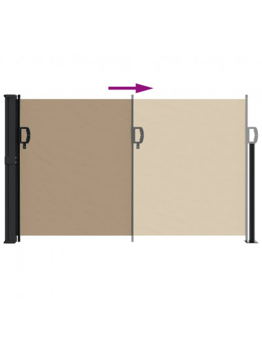 Tenda da Sole Laterale Retrattile Tortora 120x600 cm